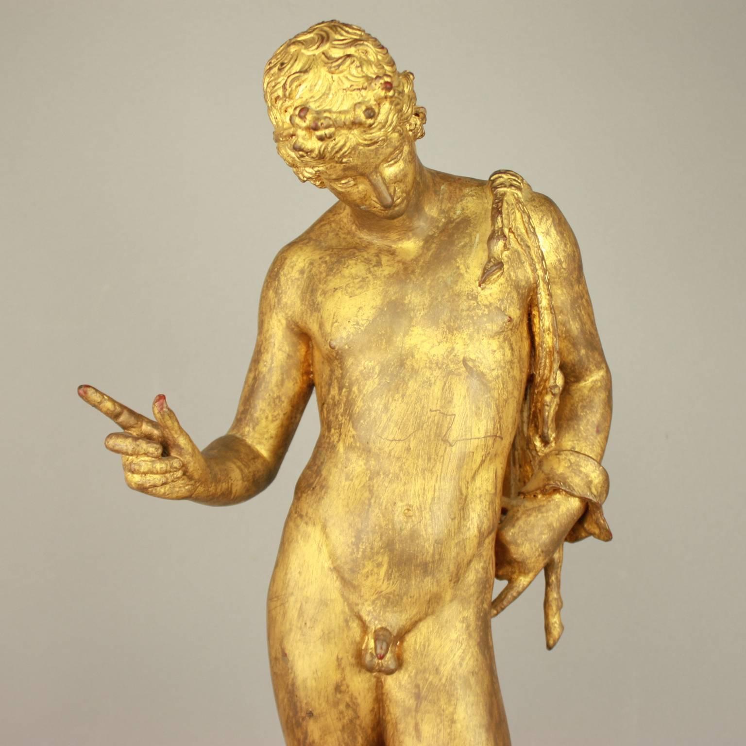 Vergoldete Bronzeskulptur von Dionysos aus dem 19. Jahrhundert im Angebot 7