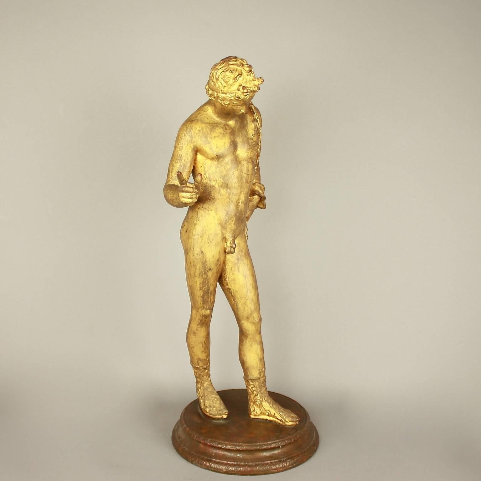 19th Century Gilt-Bronze Sculpture of Dionysos In Good Condition For Sale In Berlin, DE