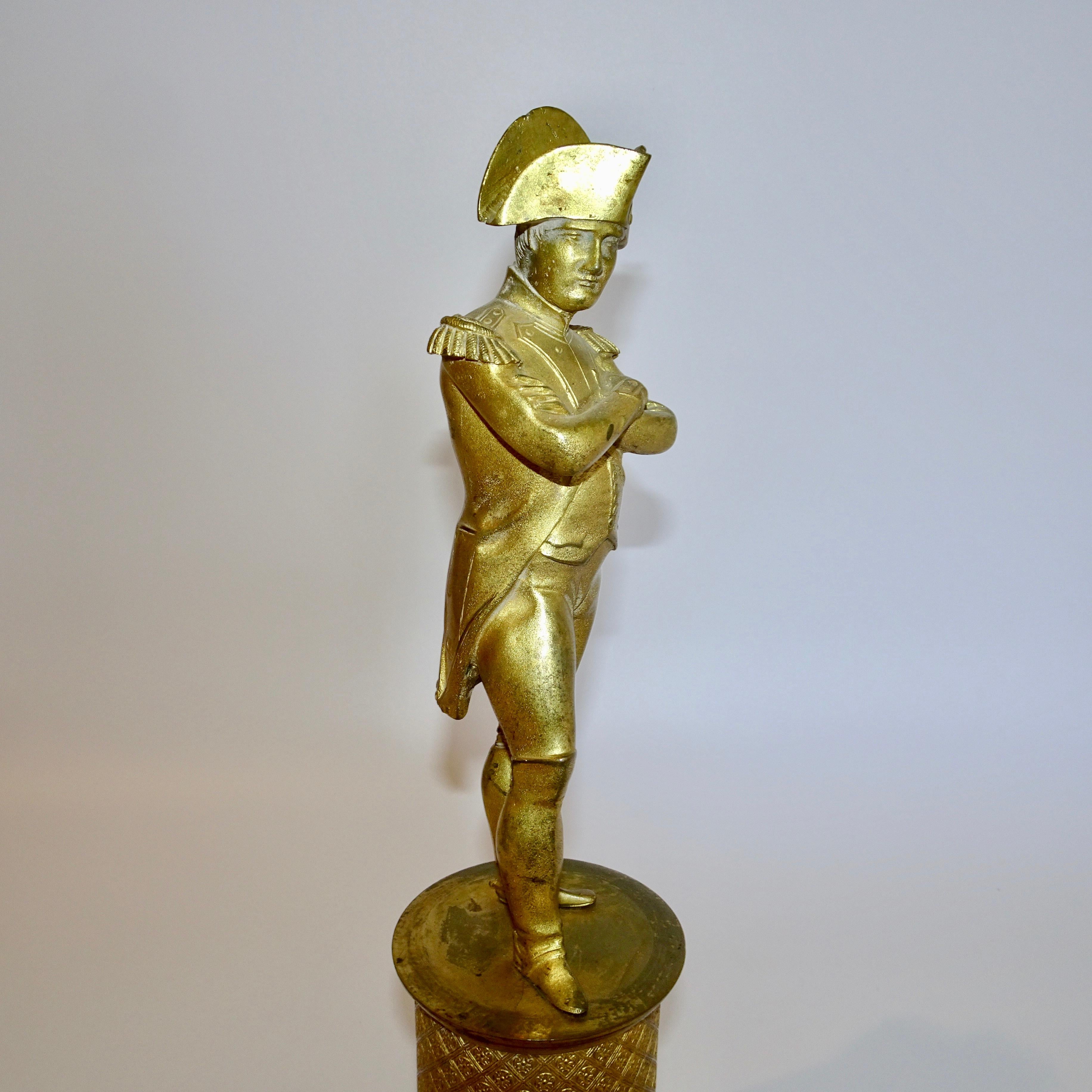 19th Century Gilt Bronze Standing Figure of Napoleon I on Gilt Bronze Base For Sale 2