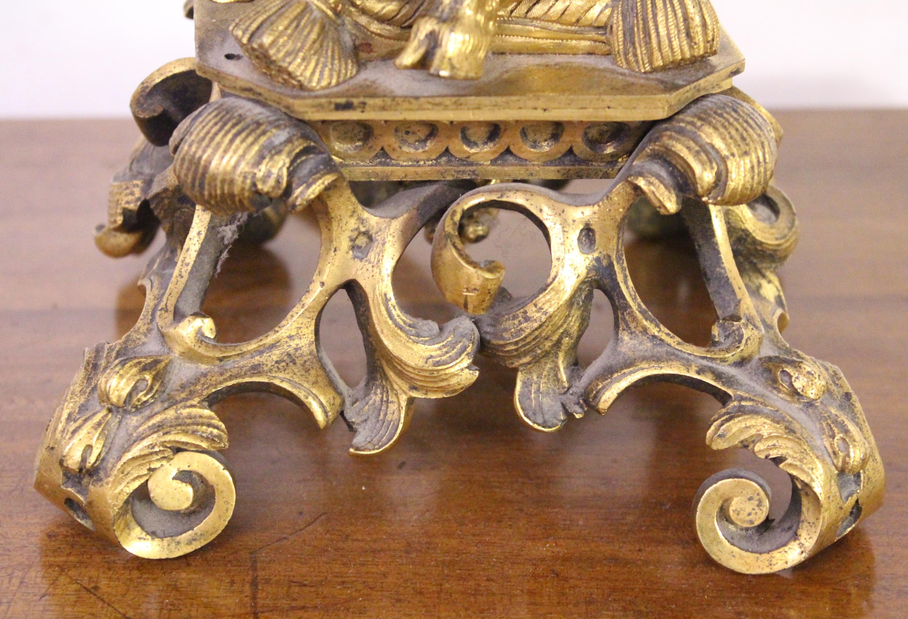 19th Century Gilt Bronze Table Lamp For Sale 3