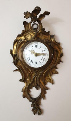 19th Century Gilt Bronze Wall Clock, 1880s