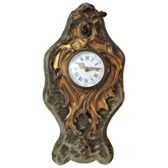 19th Century Gilt Bronze Wall Clock, 1880s
