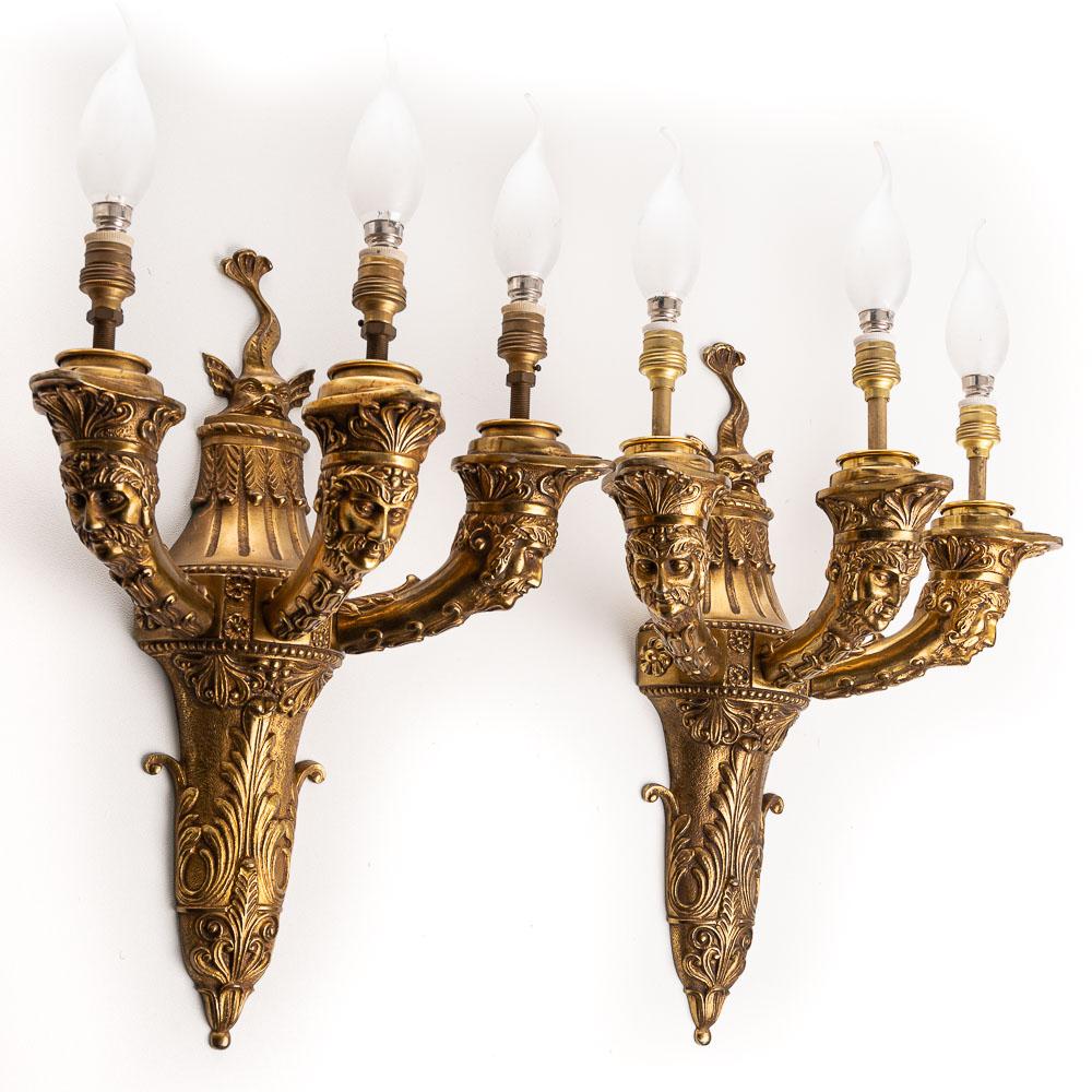 19th Century Gilt Bronze Wall Lights For Sale 8