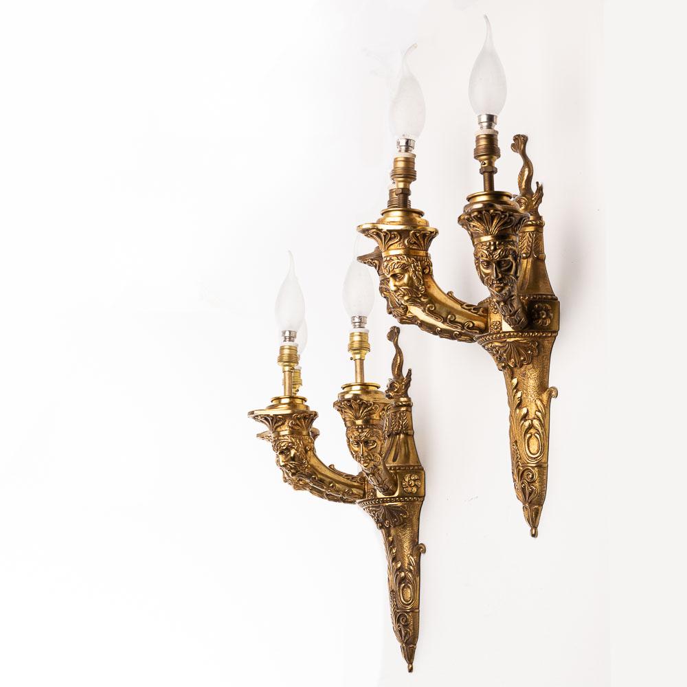19th Century Gilt Bronze Wall Lights For Sale 10