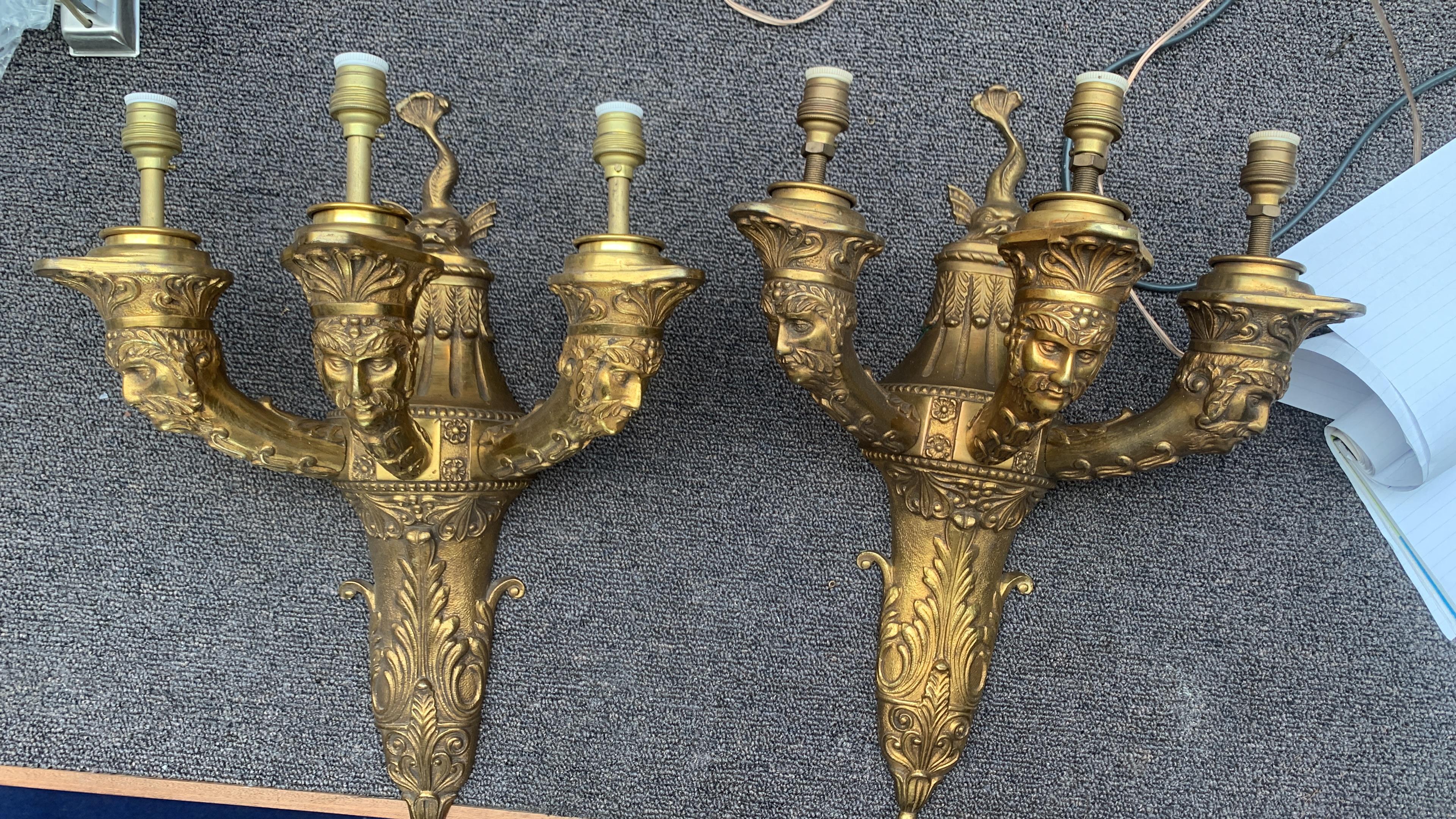 19th Century Gilt Bronze Wall Lights For Sale 13