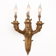 19th Century Gilt Bronze Wall Lights