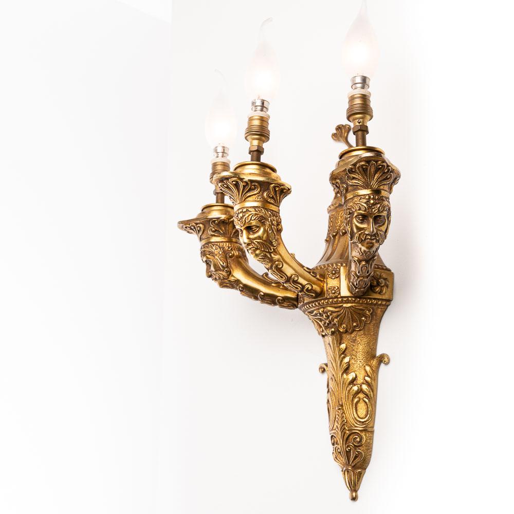 19th Century Gilt Bronze Wall Lights For Sale 1