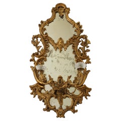 19th Century Gilt Carton Pierre Girandole