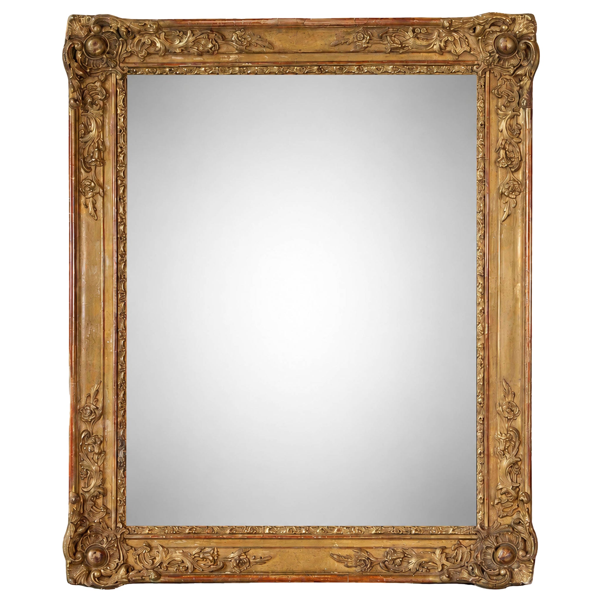 19th Century Gilt Decorated French Mirror