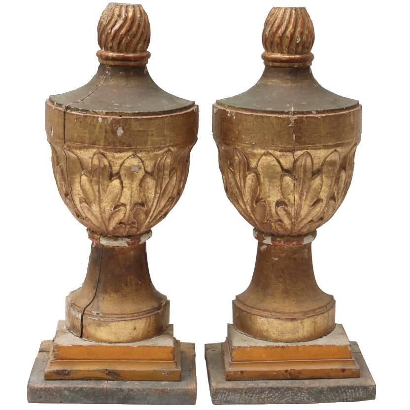 19th Century Gilt Finials For Sale