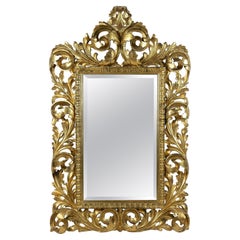19th Century Gilt Florentine Mirror, Open Worked, Italy circa 1890