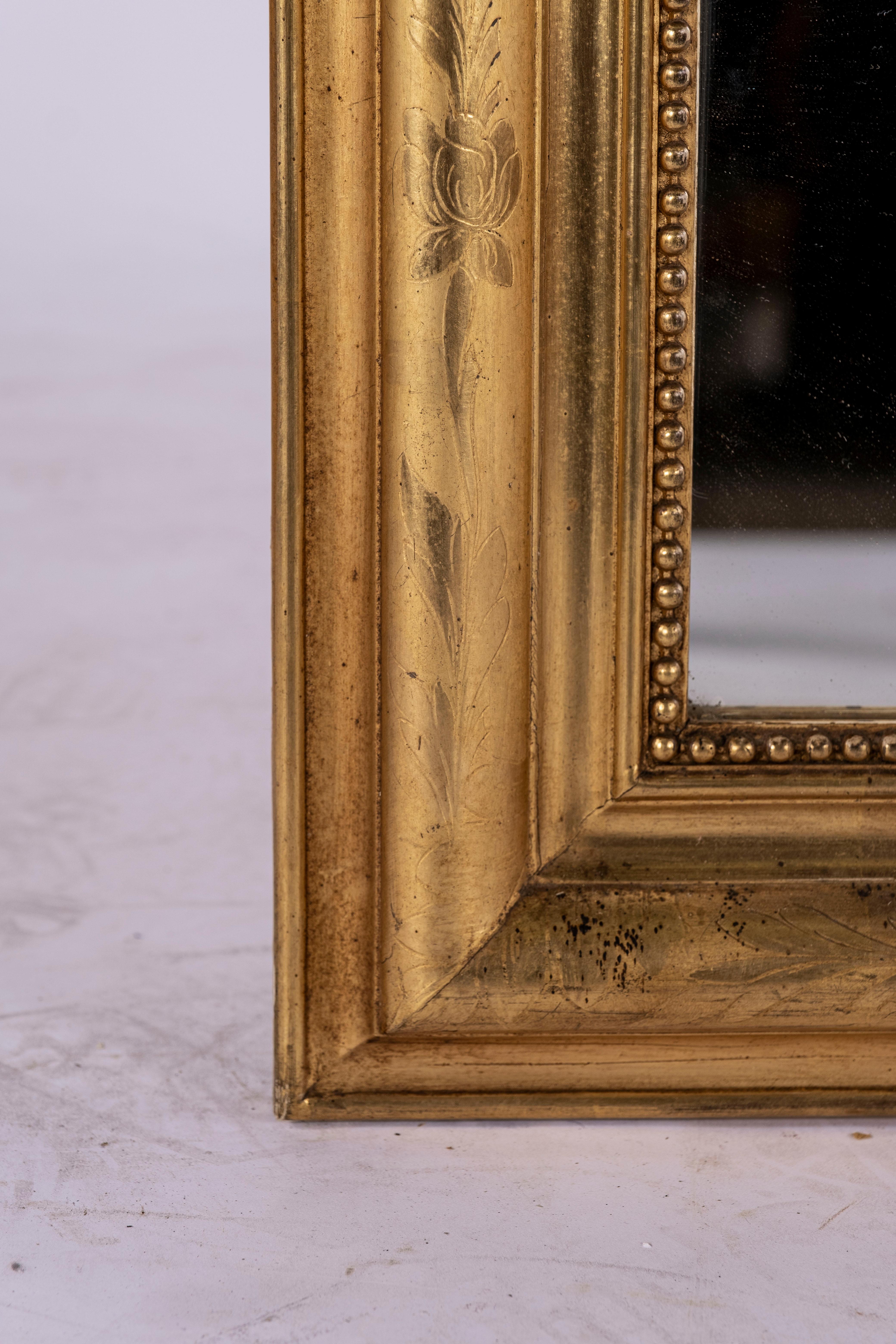 French 19th Century Gilt Louis Philippe Mirror MISSING