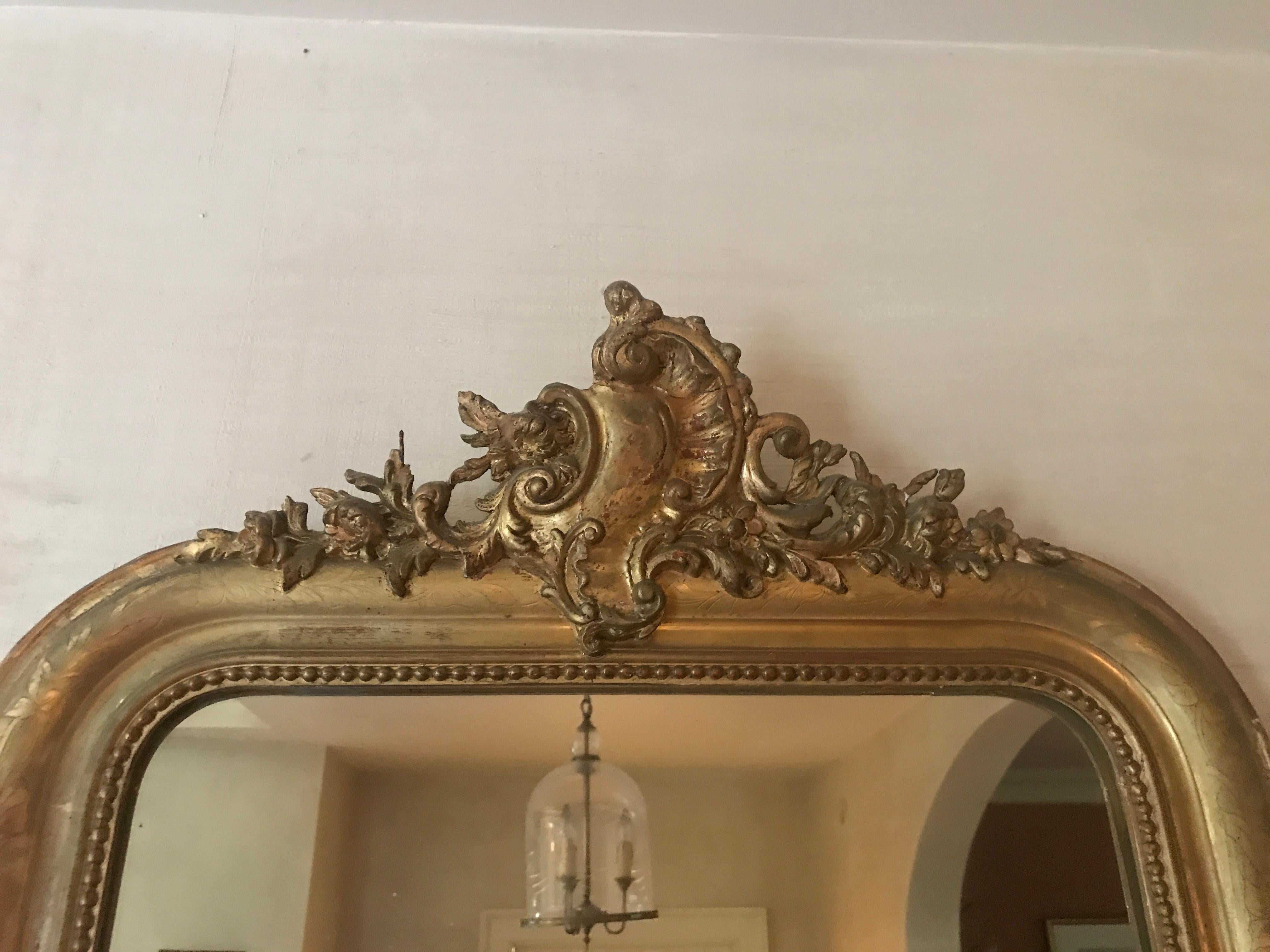 European 19th Century Gilt Louis Phillipe Mirror