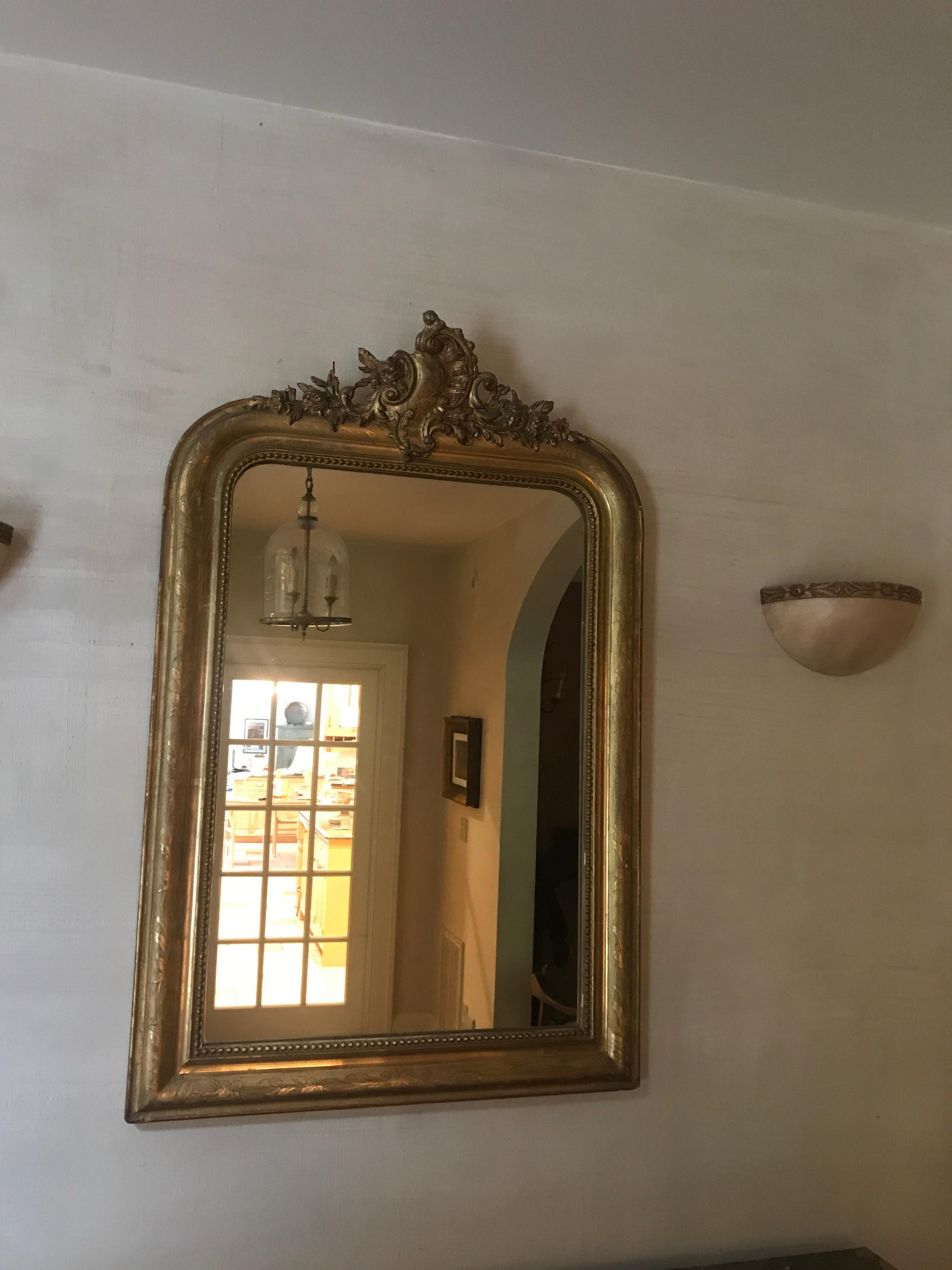 19th Century Gilt Louis Phillipe Mirror In Excellent Condition In Southampton, NY