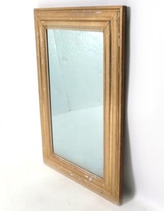 19th Century Gilt Mirror 44"x30" Original Blue Mirror Shabby Chic Chippy Patina