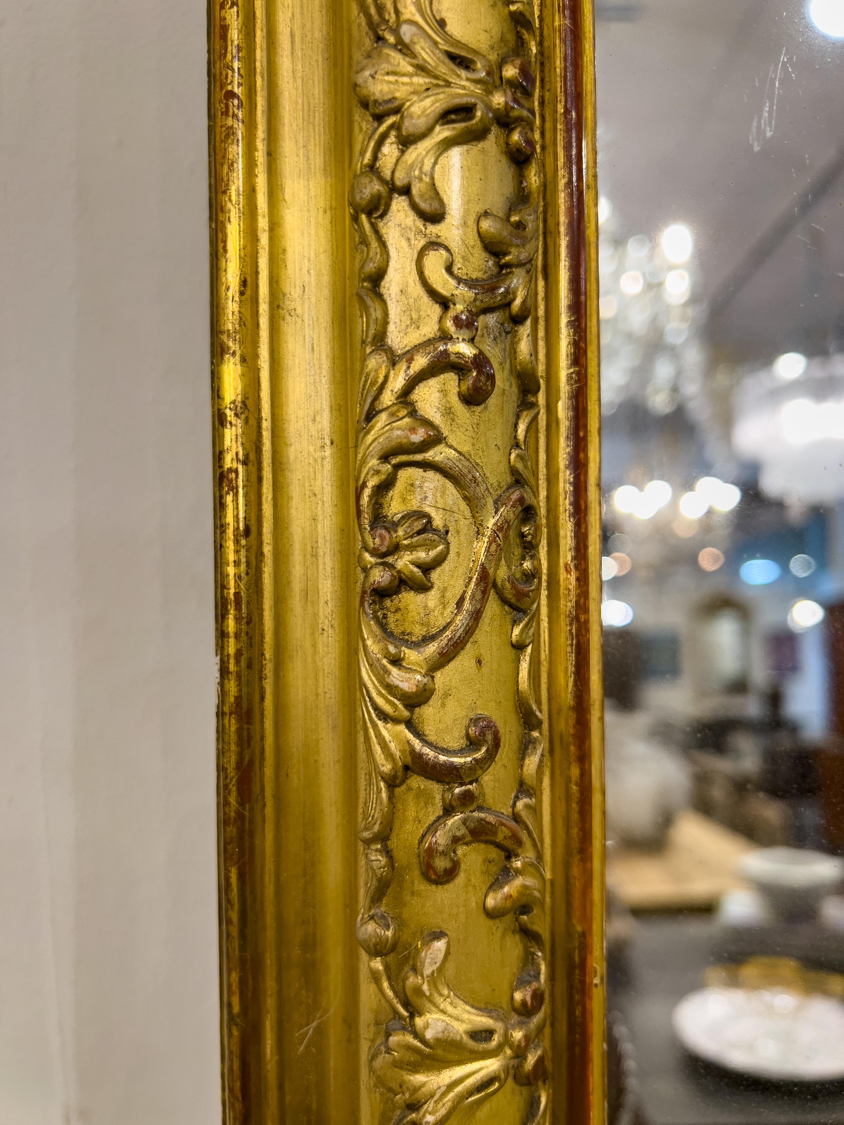 19th Century Gilt Mirror In Good Condition For Sale In Houston, TX