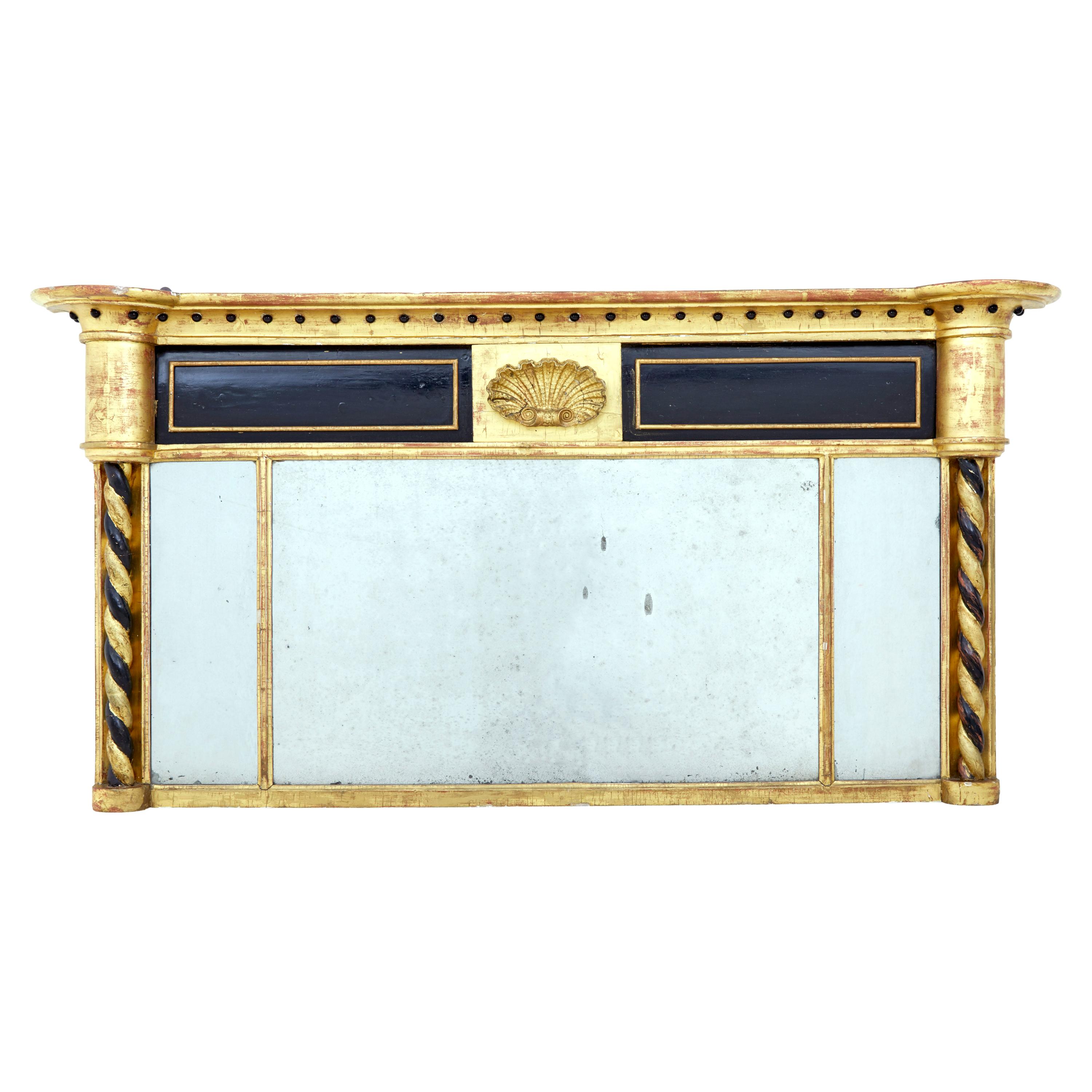 19th Century Gilt Overmantle Mirror