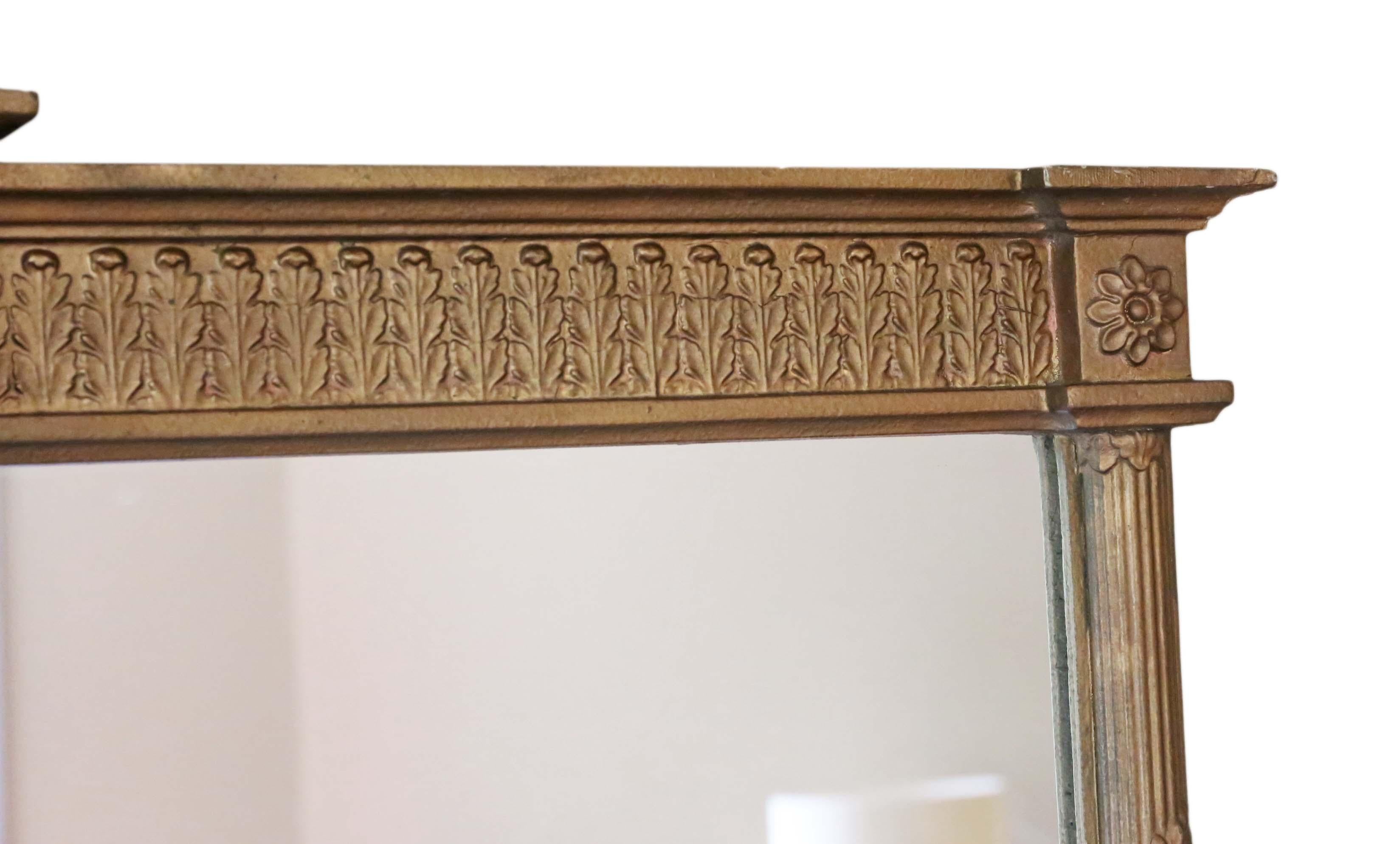 Giltwood 19th Century Gilt Overmantle Or Wall Mirror