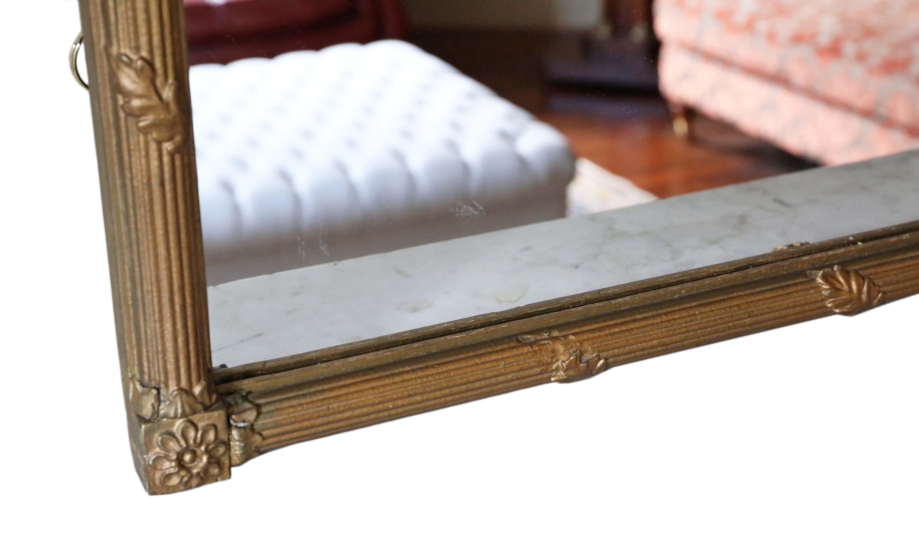 19th Century Gilt Overmantle Or Wall Mirror 3