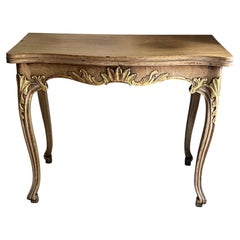 19th Century Gilt Wood Flip Top Console Table
