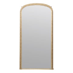 19th Century Gilt Pier Mirror with Arched Top