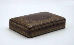19th-Century Gilt-Tooled Leather Presentation Box, 19th-Century