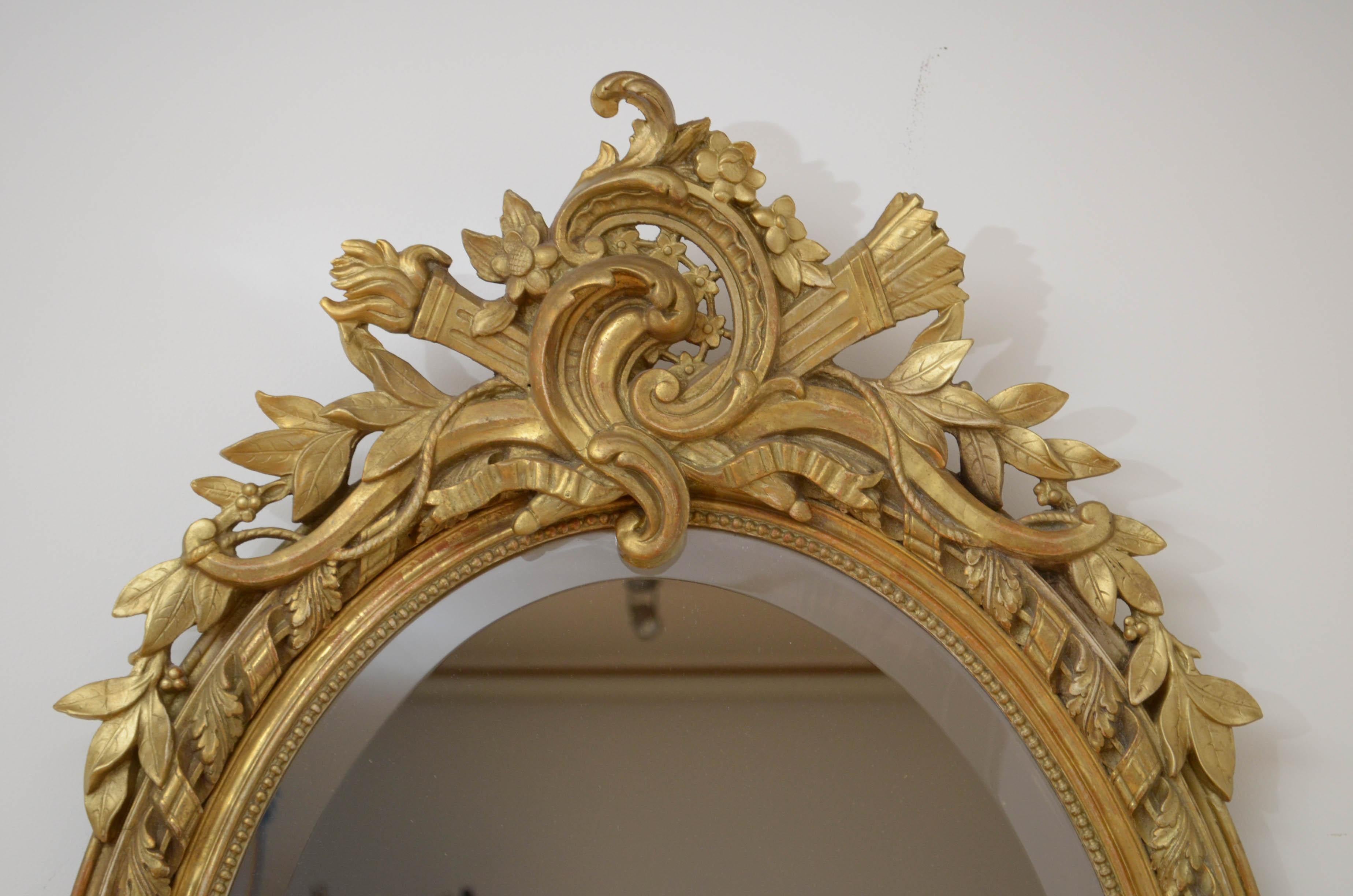 Late 19th Century 19th Century Gilt Wall Mirror