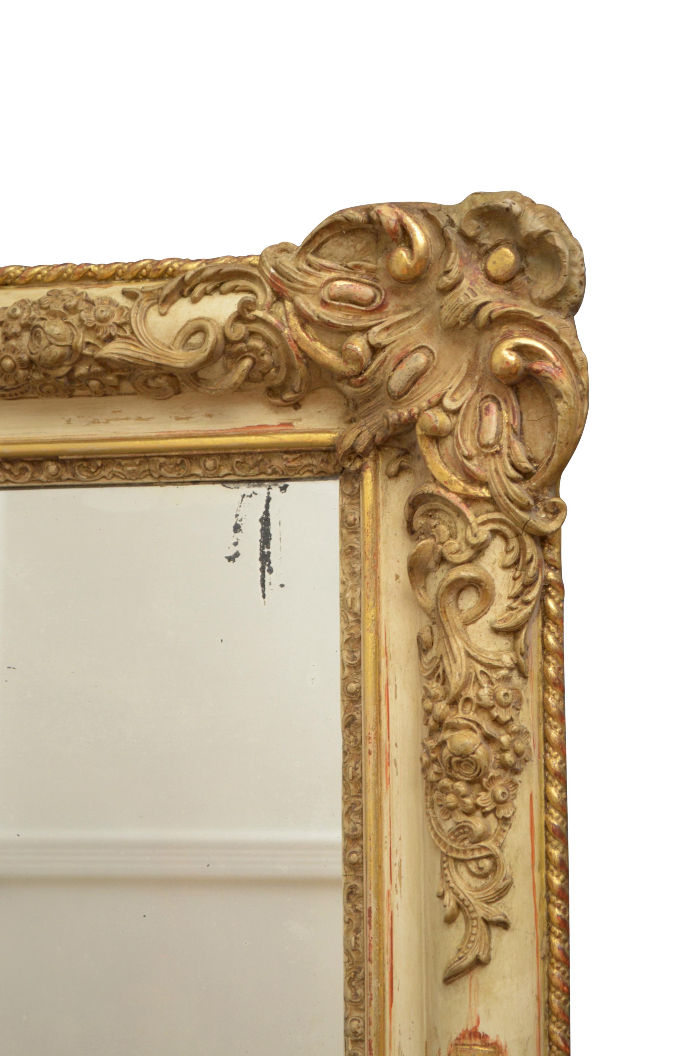 19th Century Gilt Wall Mirror For Sale 3