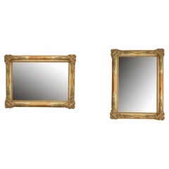 19th Century Gilt Wall Mirror Gilded Overmantel H104cm