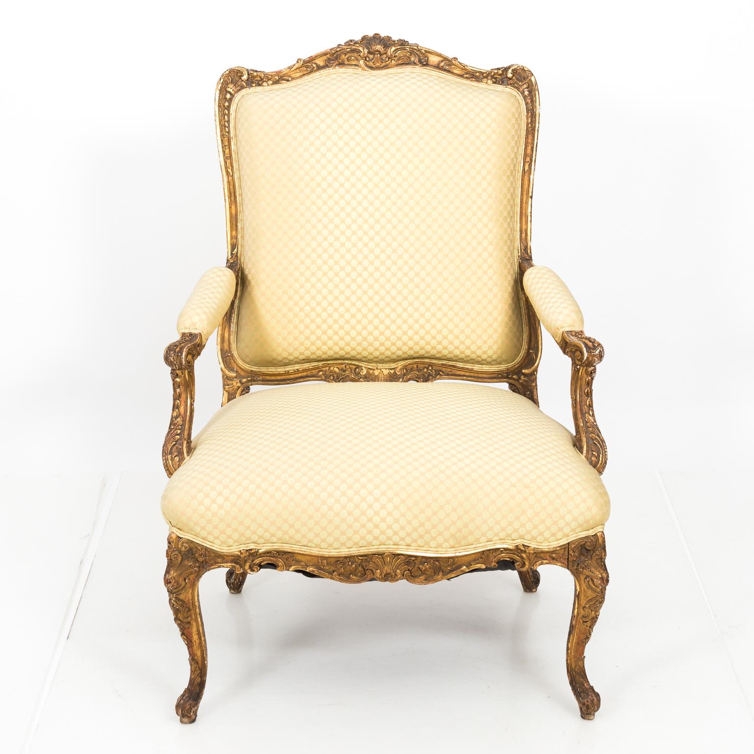 19th Century Giltwood Chaise Lounge Chair For Sale 7
