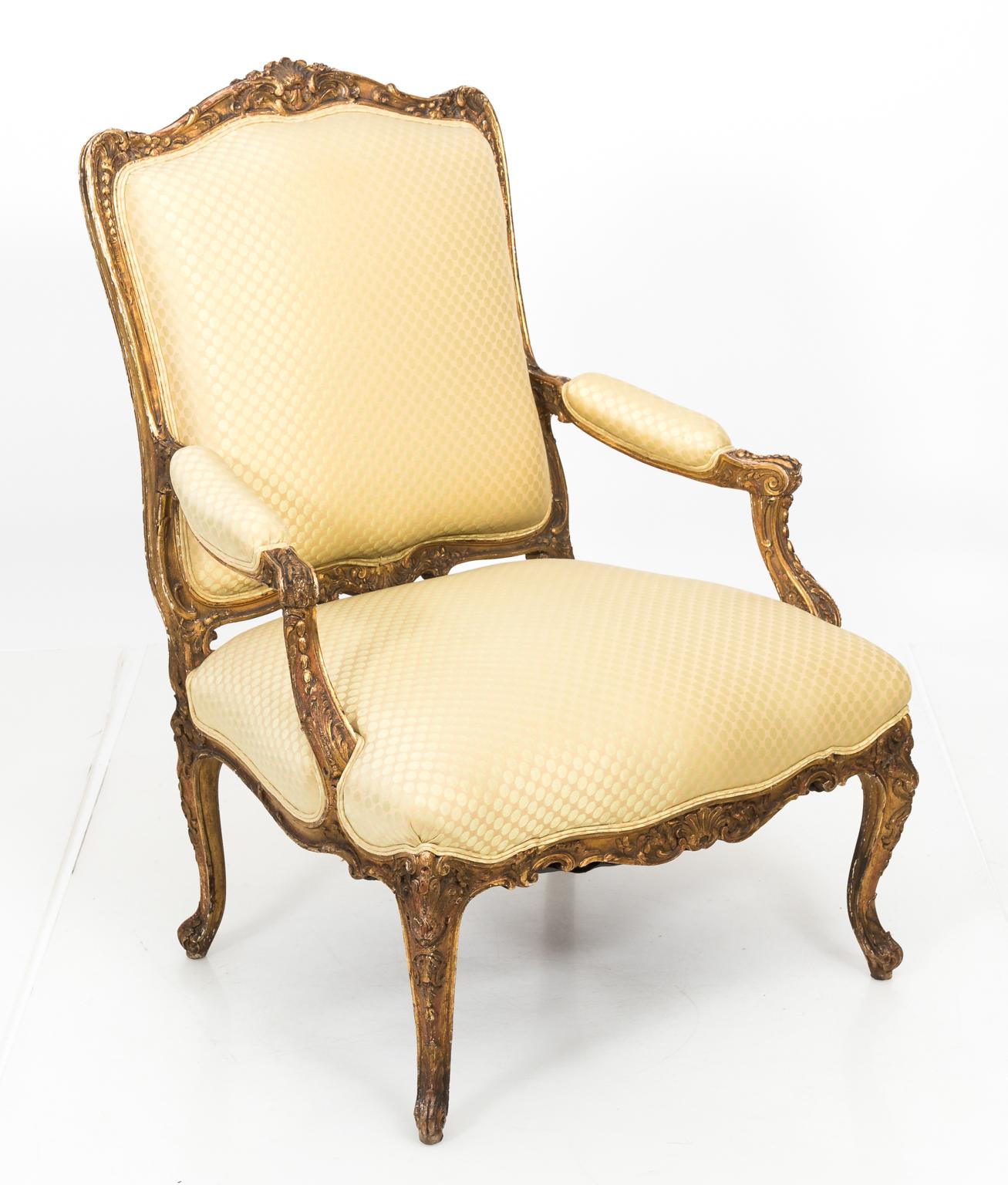 19th Century Giltwood Chaise Lounge Chair For Sale 12