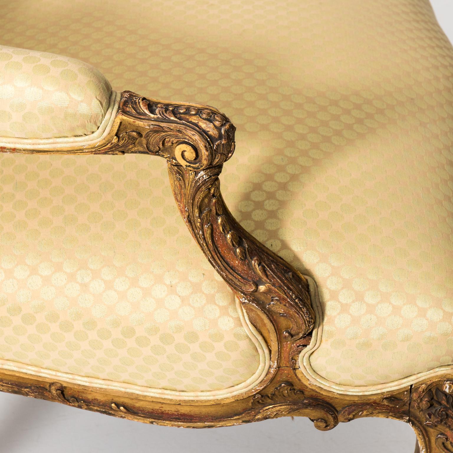 19th Century Giltwood Chaise Lounge Chair For Sale 13
