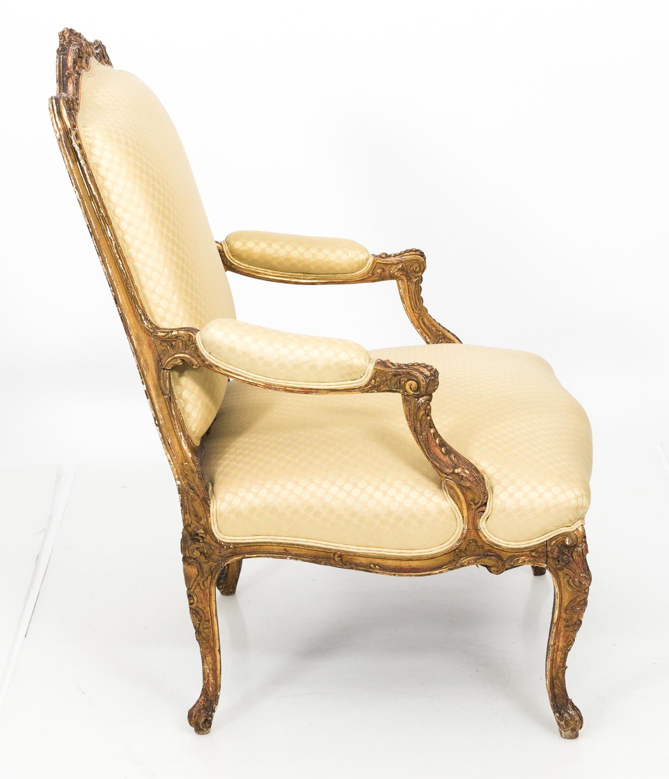 19th Century Giltwood Chaise Lounge Chair For Sale 15