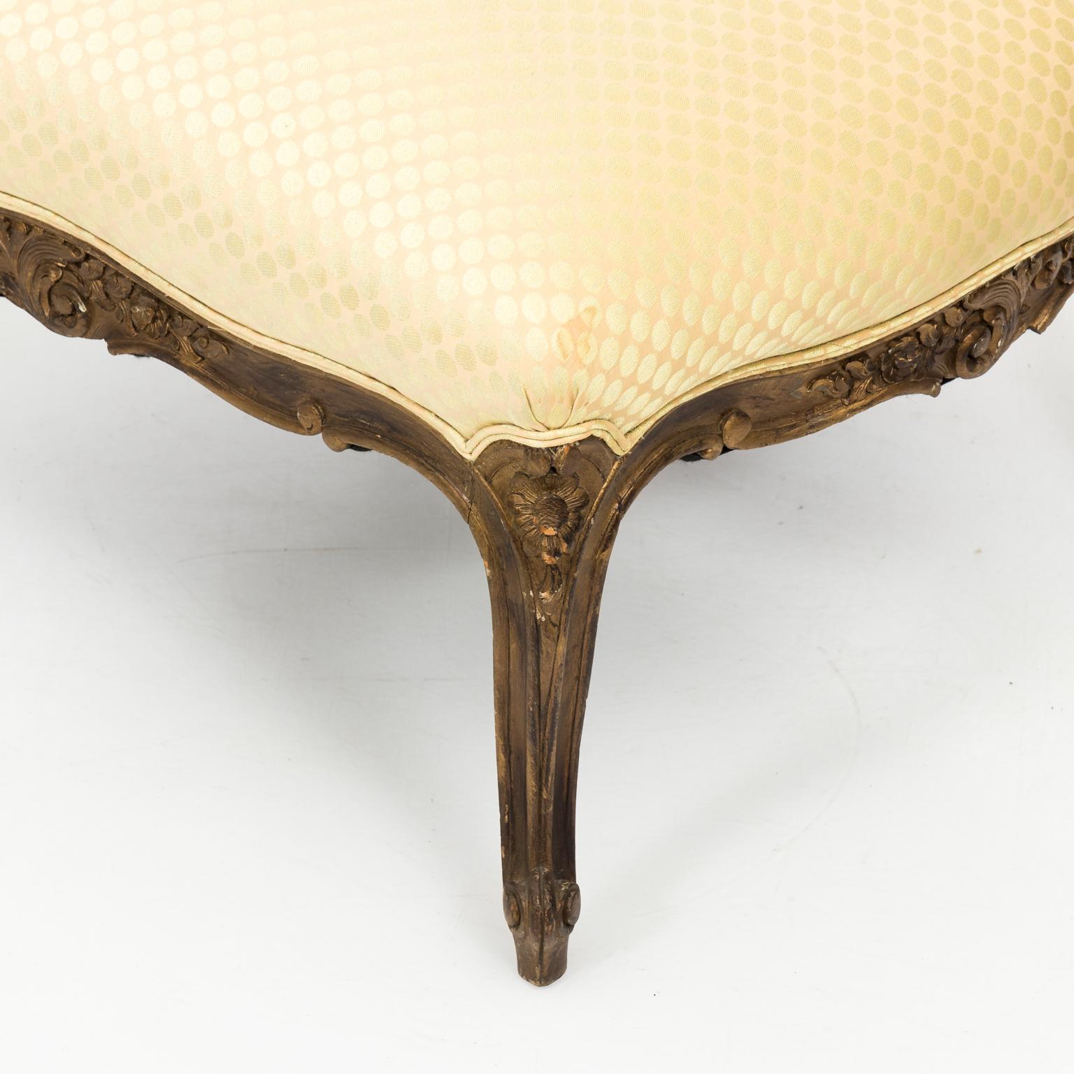 19th Century Giltwood Chaise Lounge Chair For Sale 2