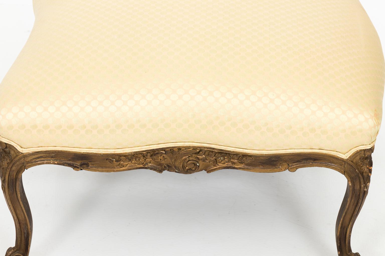 19th Century Giltwood Chaise Lounge Chair For Sale 3