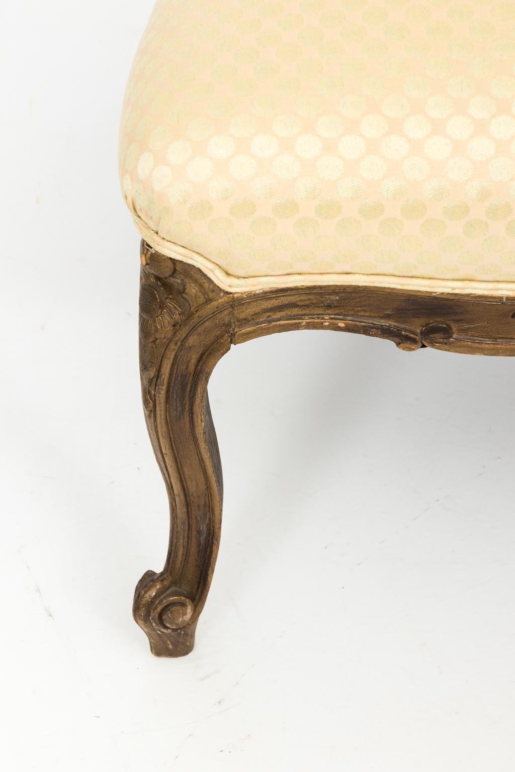 19th Century Giltwood Chaise Lounge Chair For Sale 4