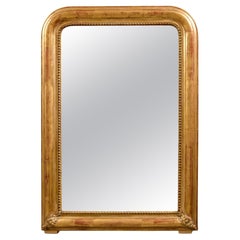19th Century Gilt Wood  Frame Louis Philippe Mirror with Decorated Corners