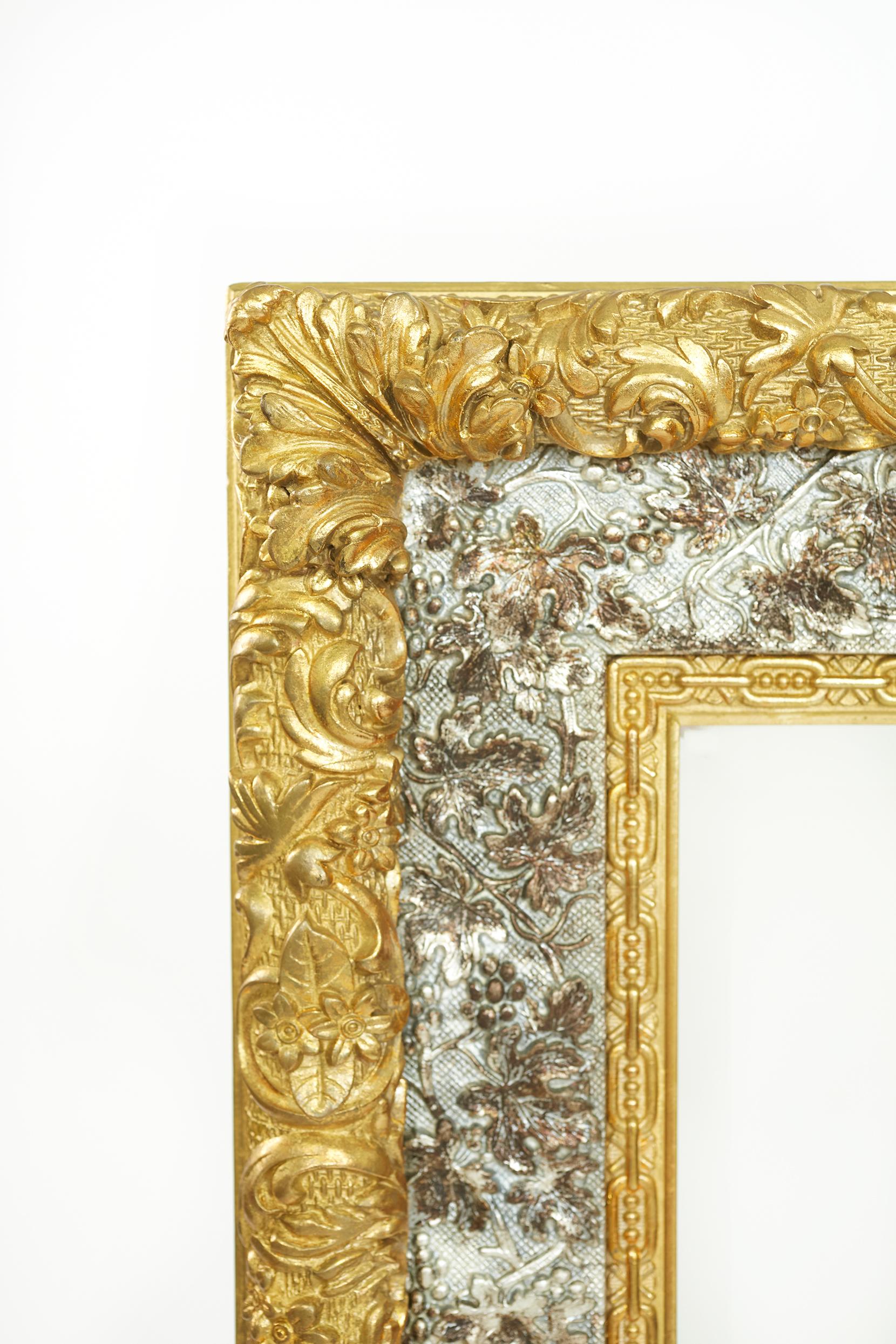 19th Century Gilt Wood Framed Beveled Wall Mirror In Good Condition For Sale In Tarry Town, NY