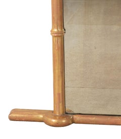 19th Century Giltwood and Faux Bamboo Overmantle Mirror