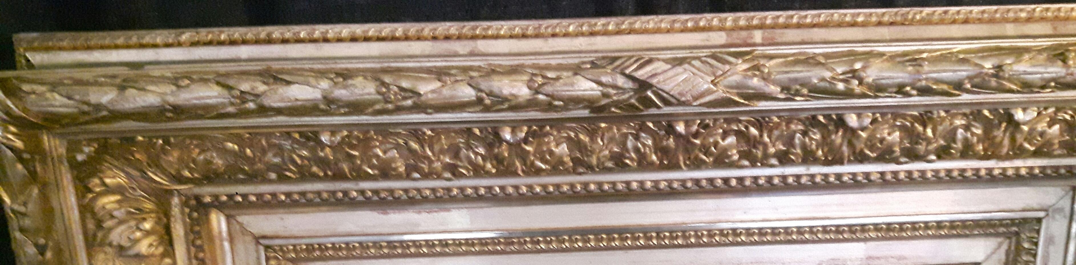 Rococo 19th Century Giltwood and Gesso Frame For Sale