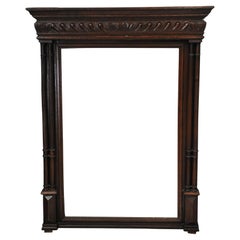 19th Century Giltwood and Gesso Triptych Overmantle Mirror & Bevelled Edge Glass