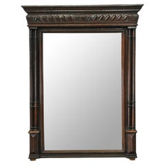 19th Century Giltwood and Gesso Triptych Overmantle Mirror & Bevelled Edge Glass