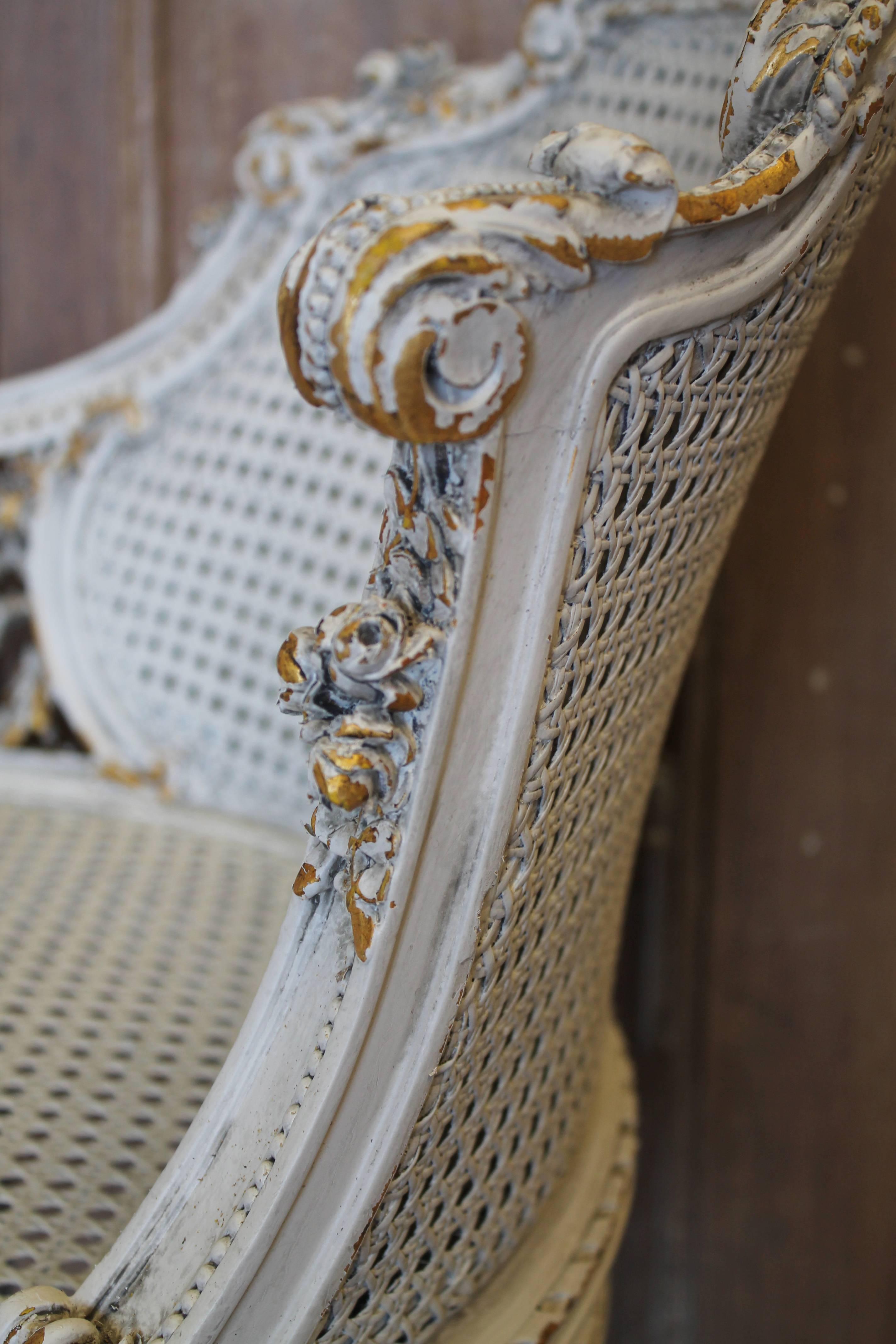 19th Century Giltwood Carved Louis XVI Style Vanity Chair 1
