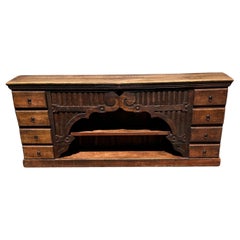 19. Jahrhundert Giltwood geschnitzt Holz Spanisch Credenza Sideboard