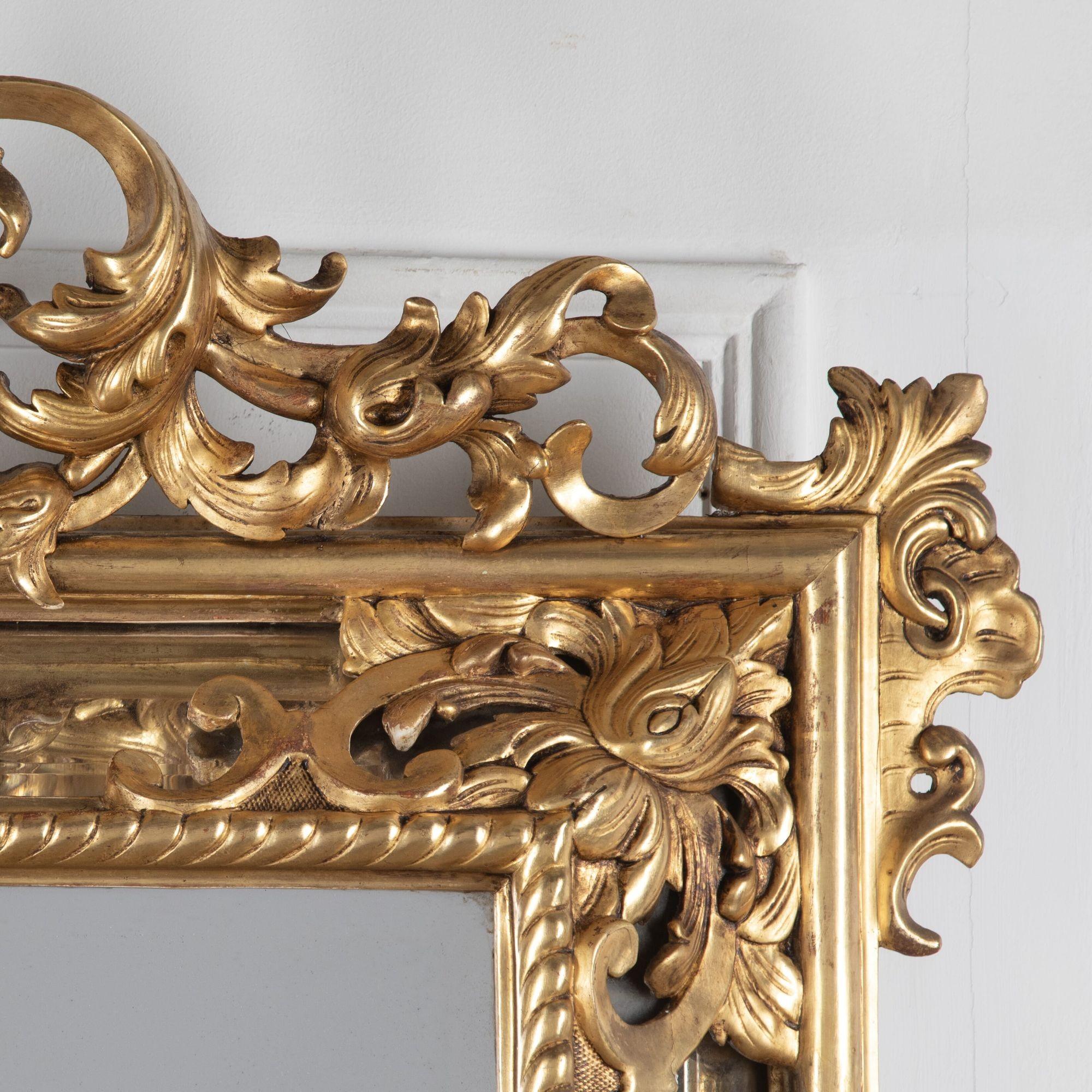 19th Century Giltwood Cushion Mirror In Good Condition For Sale In Gloucestershire, GB