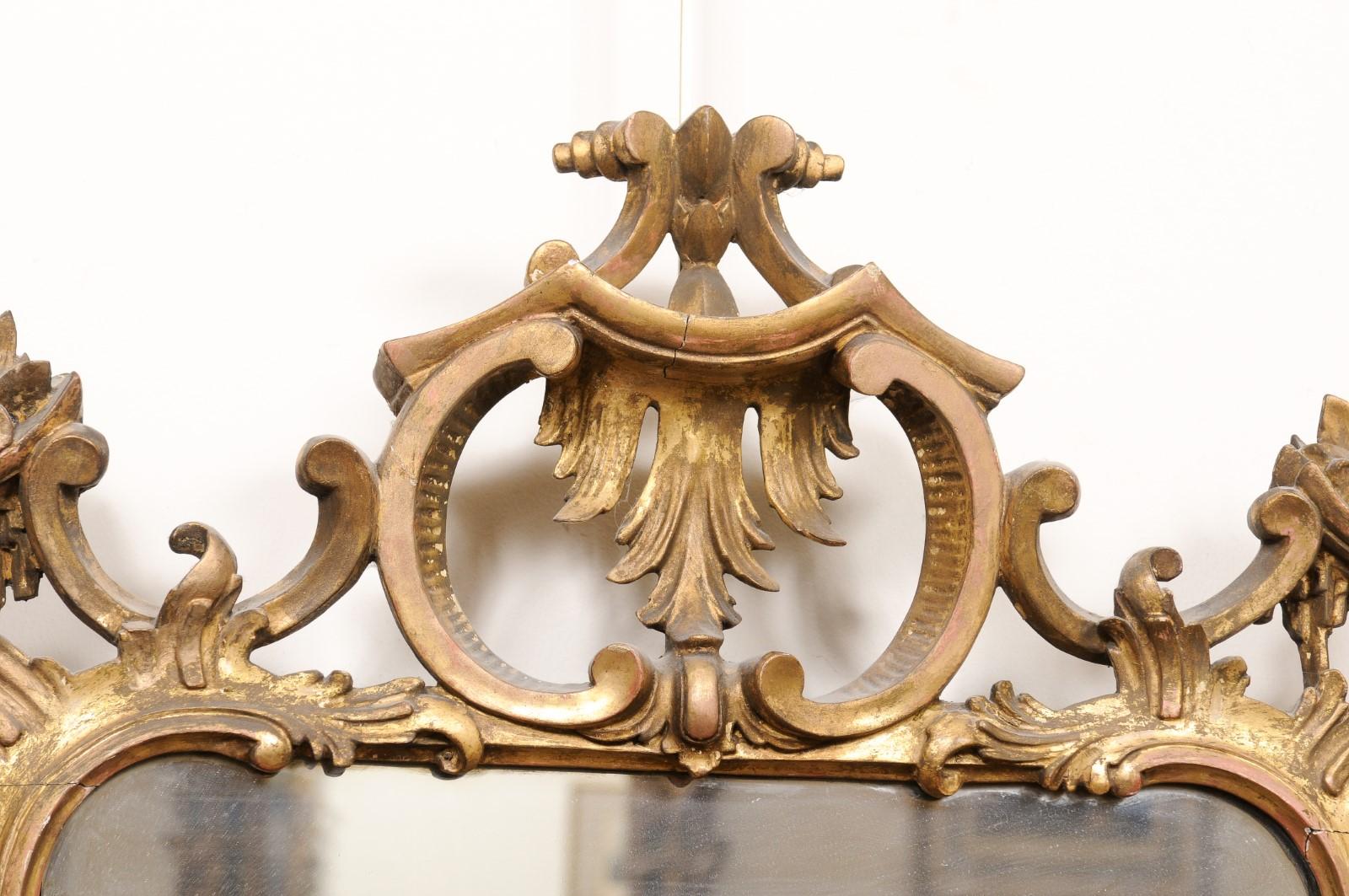  19th Century Giltwood English Chippendale Style Mirror For Sale 6
