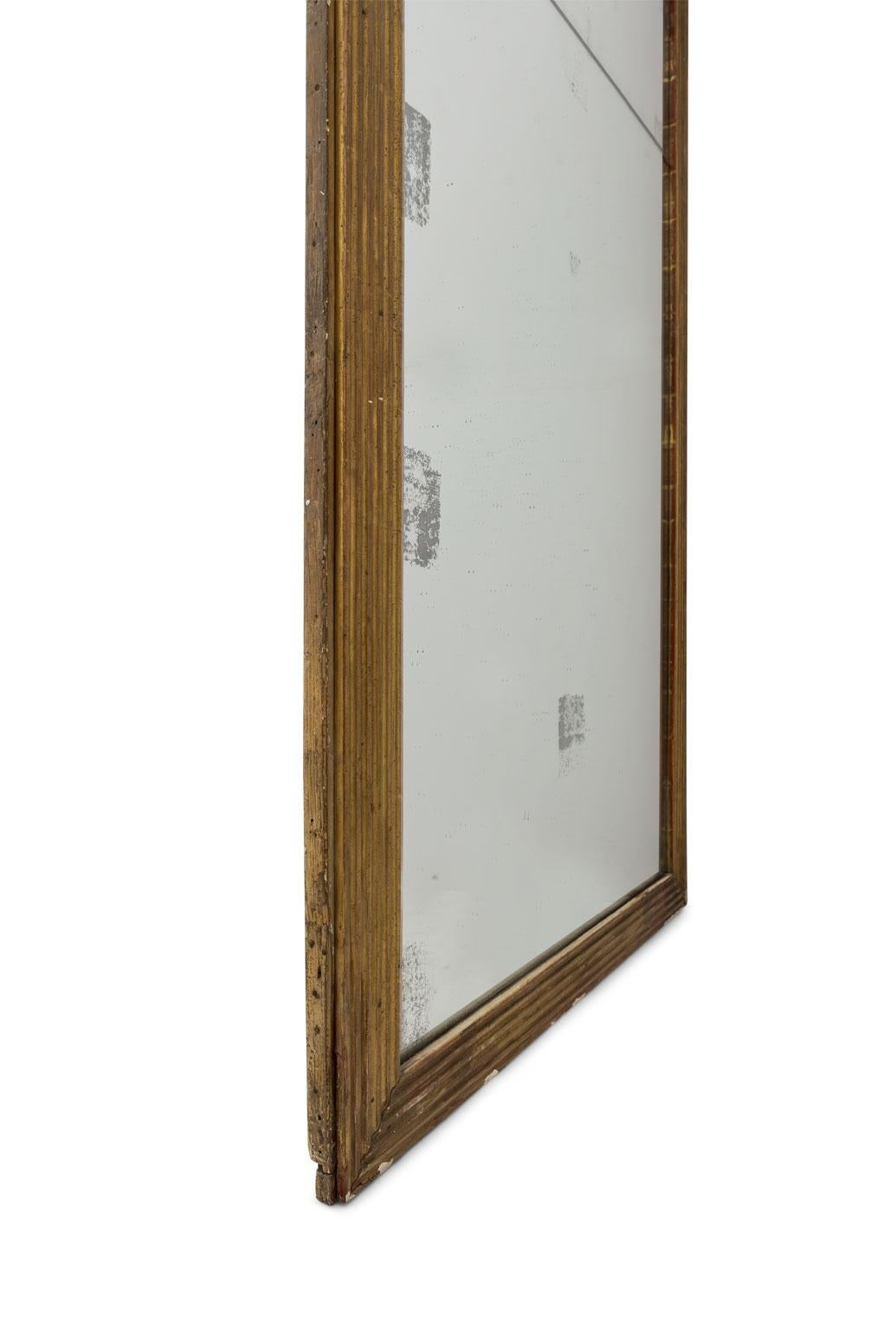 19th Century Giltwood Fluted Mirror For Sale 2