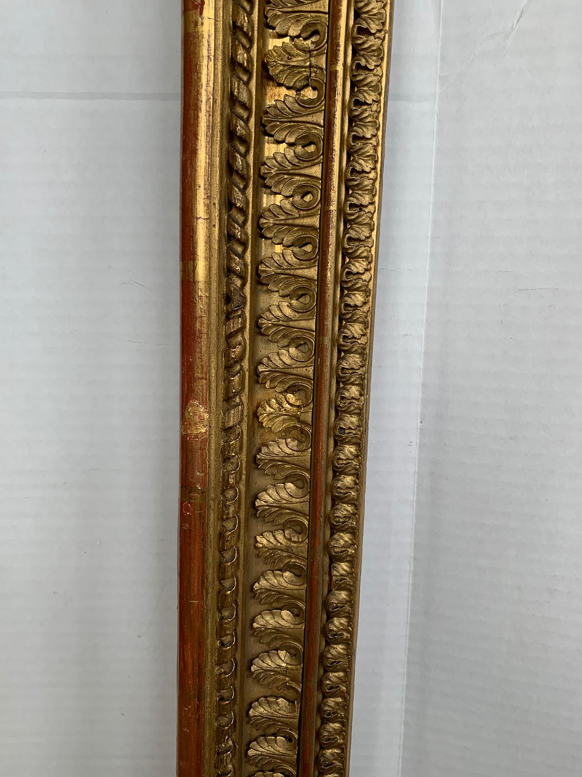 19. Jahrhundert Giltwood Rahmen mit alten Etiketten 9