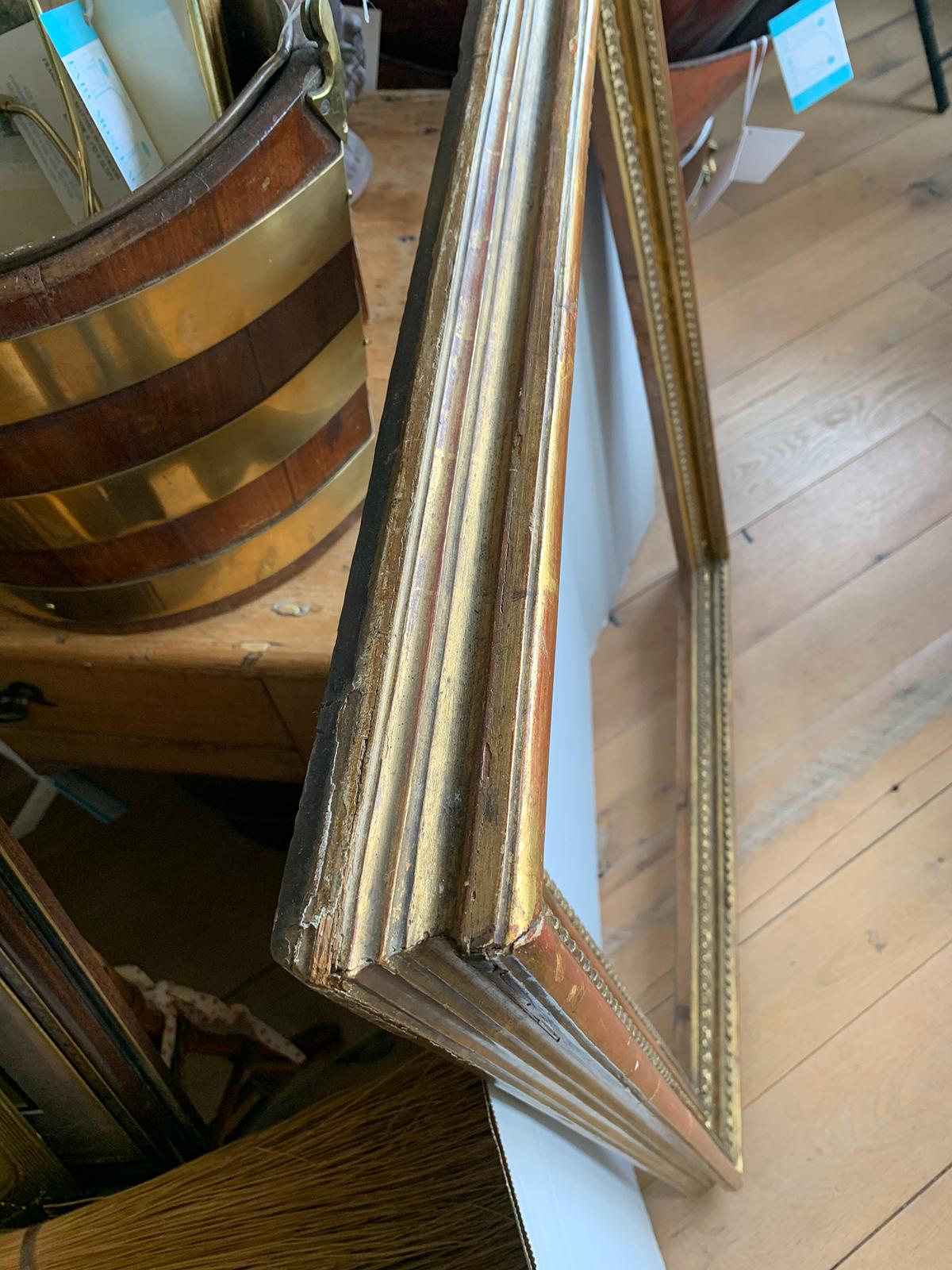 19. Jahrhundert Giltwood Rahmen mit alten Etiketten 4