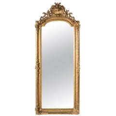 19th Century Giltwood Framed Hanging Wall Mirror